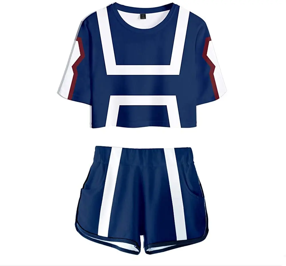 Mein Held Academia Bakugou Katsuki Cosplay Kostüm Uniform Cheerleader Crop Top 