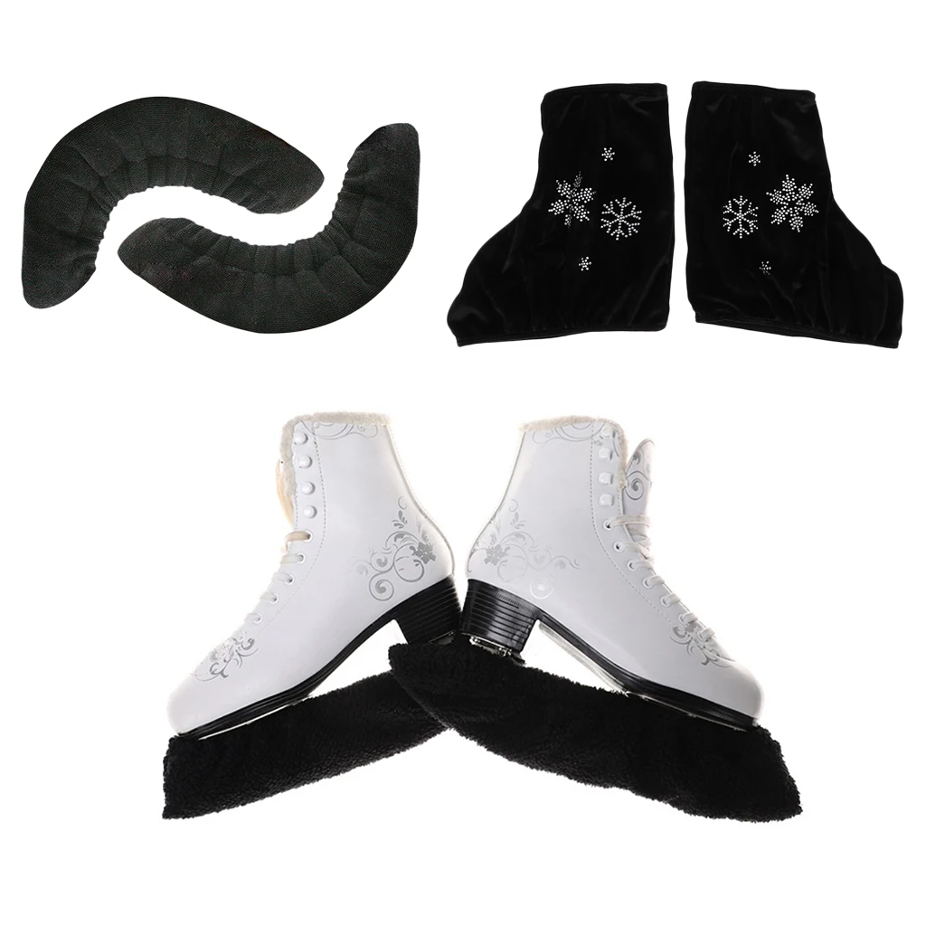 Velvet Skates Cover Boots Overshoes Blade Soaker Sleeve for Ice Figure Skate