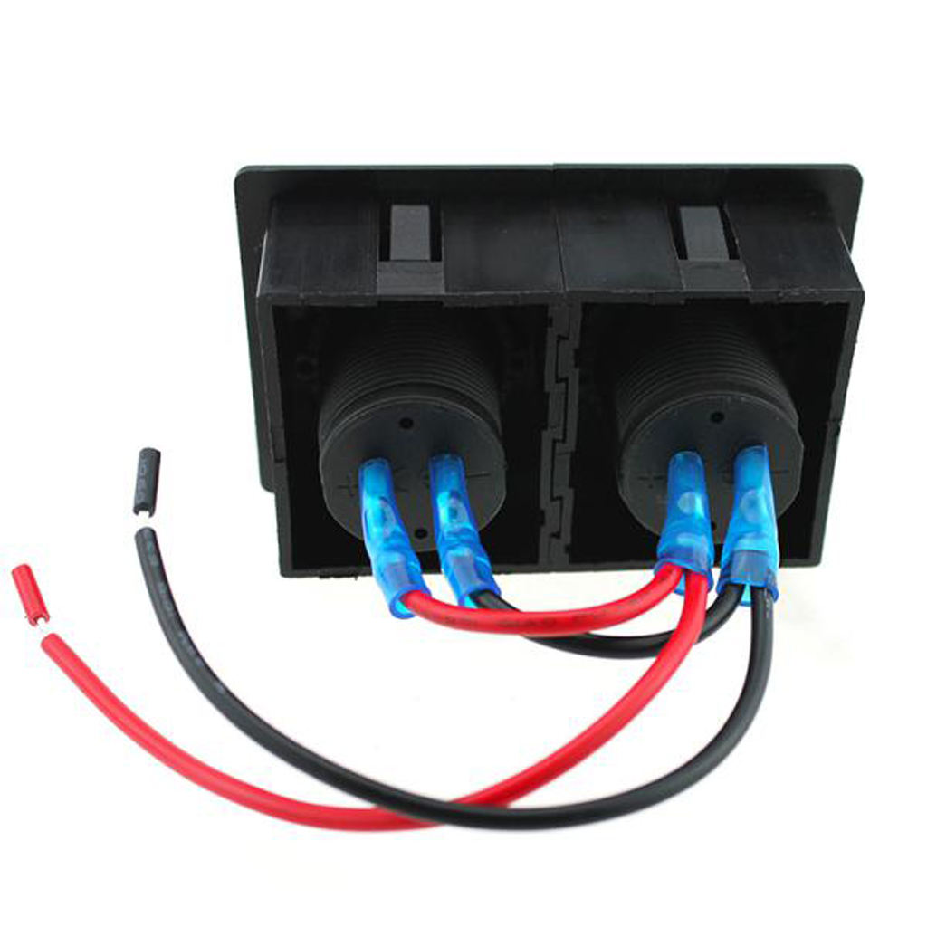 12V 24V Power Socket with Holder Housing for Car Boat RV Motorcycle Marine