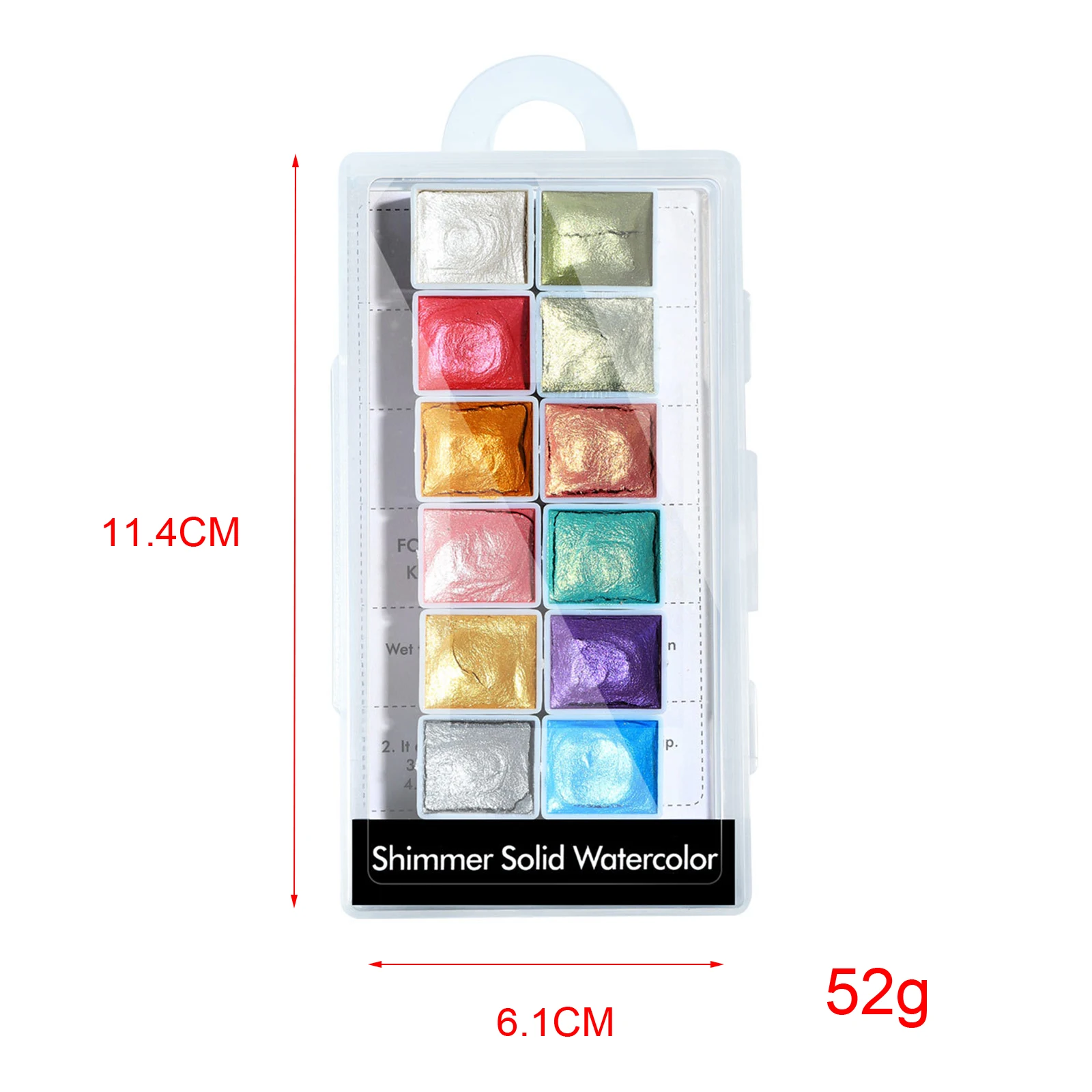 6 Colors Shimmer Solid Watercolor Palette DIY Nail Art for Artists Beginners Watercolor Powder Nail Art Pigment Manicure