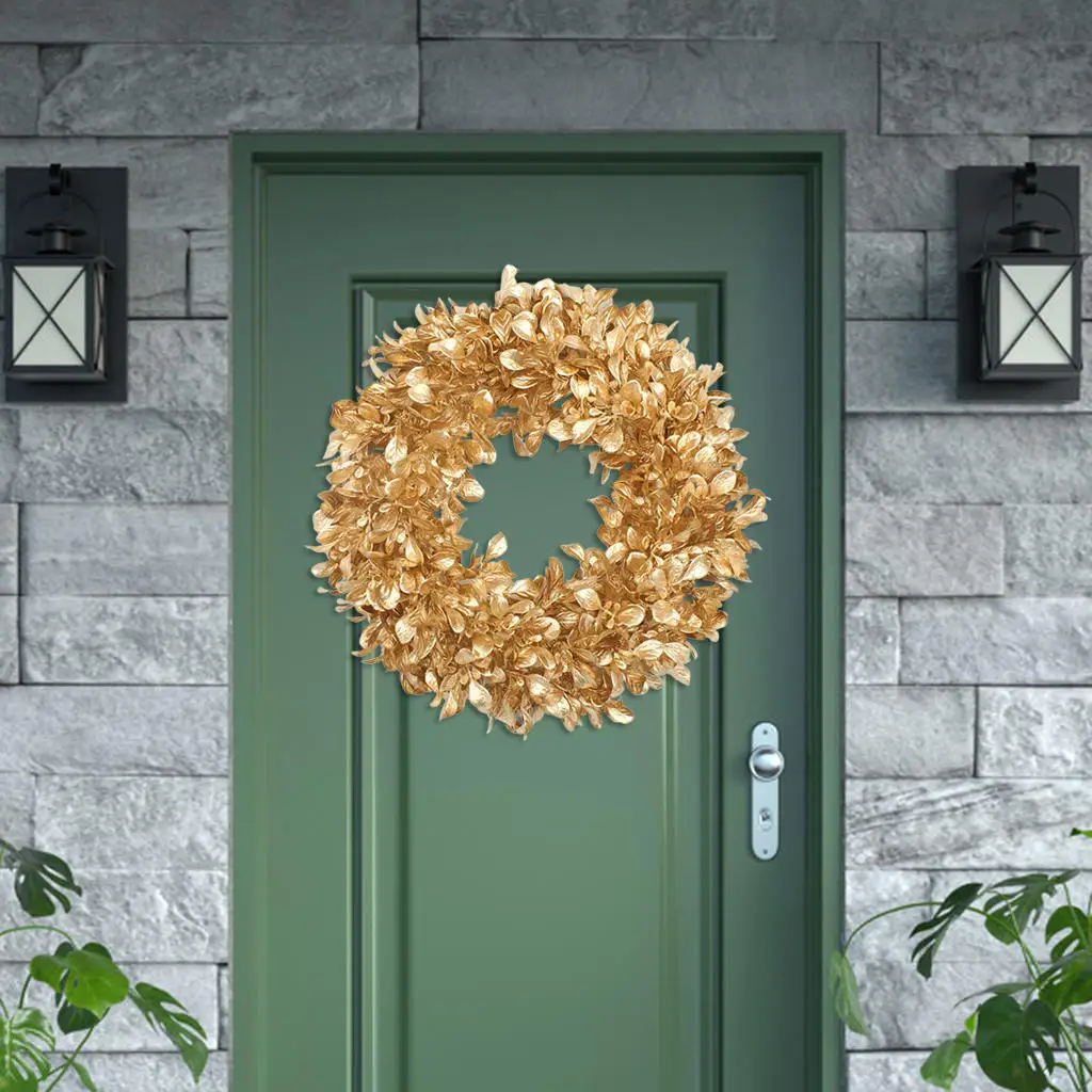 16 Inch Front Door Wreath Artificial Jasmine Leaves Christmas Wreaths Wedding