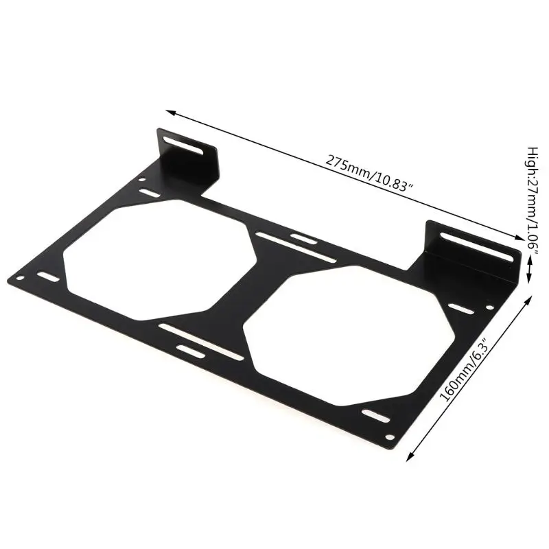 240 Radiator Mounting Bracket for External Computer Case - Fan Holder for 12/14CM Fans, Heatsink Gadget Accessories Description Image.