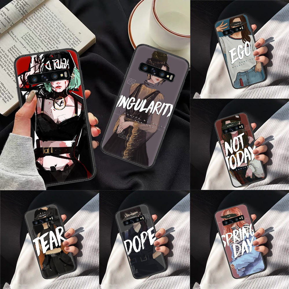 Чехол для телефона BTS FANARTS, корпус корпуса для Samsung Galaxy S 7 8 9  10 E 20 FE Edge Uitra Plus Note 9 10 20, Черный силиконовый чехол |  AliExpress