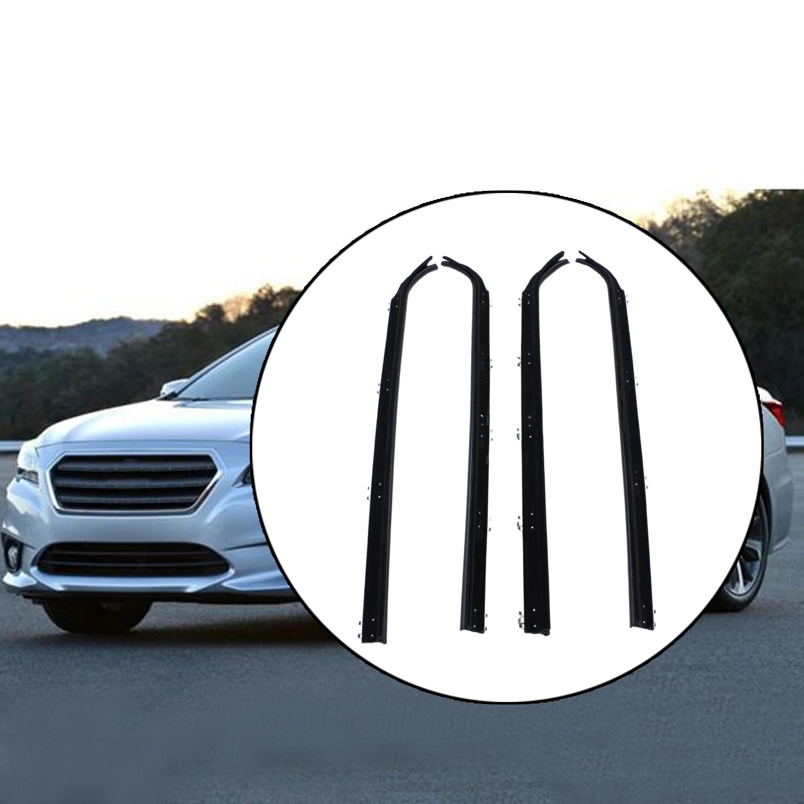 Set of 4 Car Window Sealing Strip Inner Outer Window Cleaning Felt for Ford Truck
