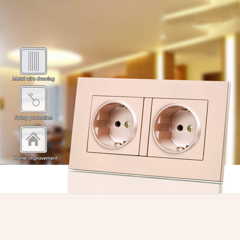 Modelo de Plugue da ue Tomada de Parede Tomada de Energia para o Quarto Estar do Hotel Elétrica Interior Substituível Painel Quatro Furos Sala 146 7 Renovação da Casa
