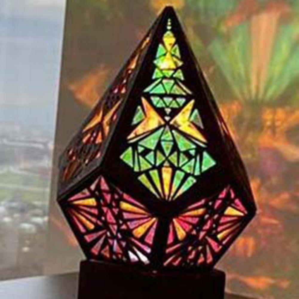 colorido, bronze, projeção geométrica, boêmio luz da