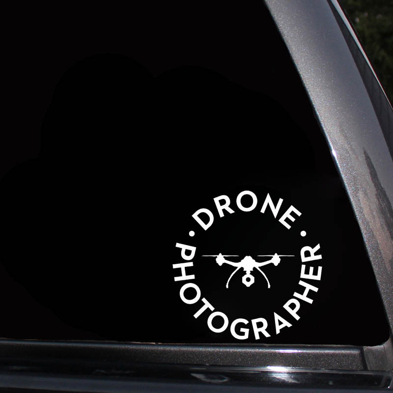 Auto Aufkleber Drone Fotograf Personalisierte Kreative Aufkleber Auto Dekoration Wasserdicht und Sonnencreme PVC 13*13cm – Detail 3