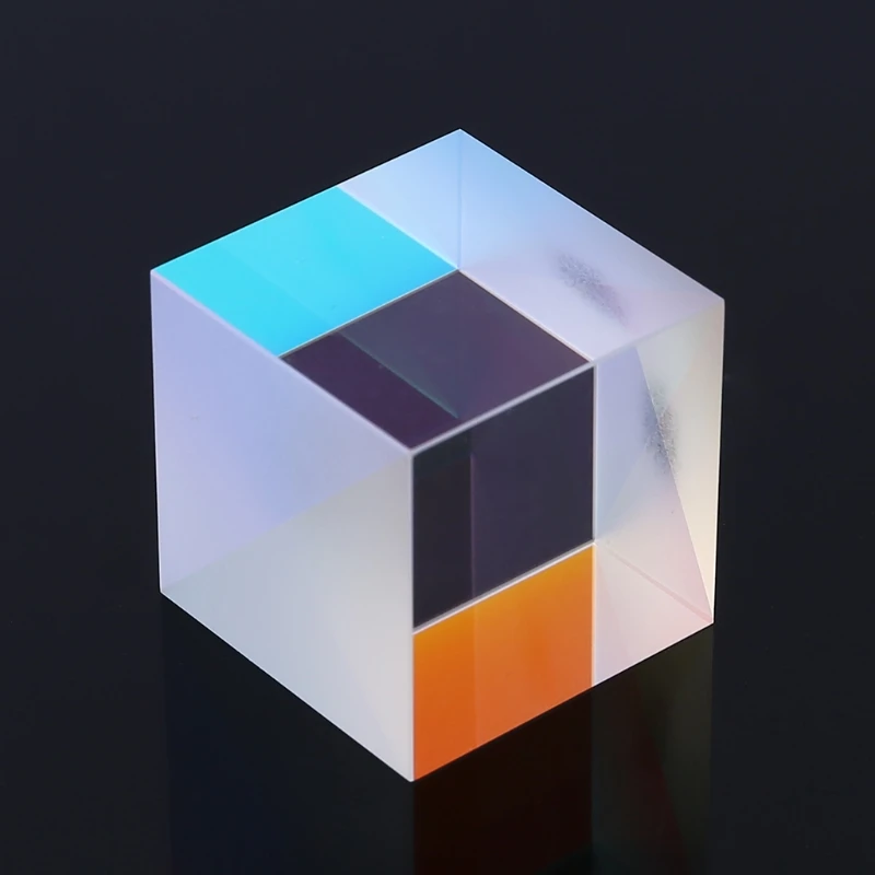 X-Cube 6-Seiten Lichtwürfel Glasmalerei Prisma Physik Experiment Optische Linse 