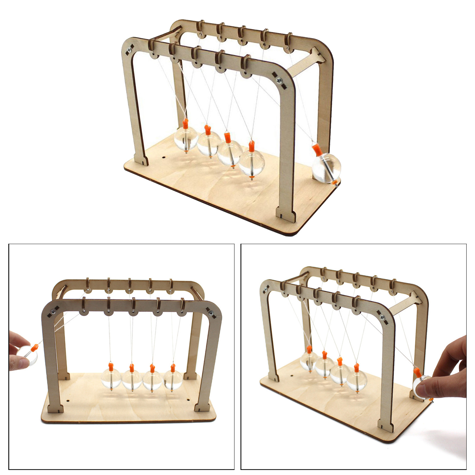 Home Decoration Accessories Modern Newton's Physics Science Pendulum Newton Balls Cradle Balance Balls Science DIY Wood Crafts
