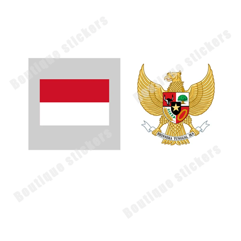 custom car stickers Indonesia Flag National Emblem Sticker Car Window Body Decoration Sticker Accessories Cover Scratches Waterproof Sunscreen funny truck stickers