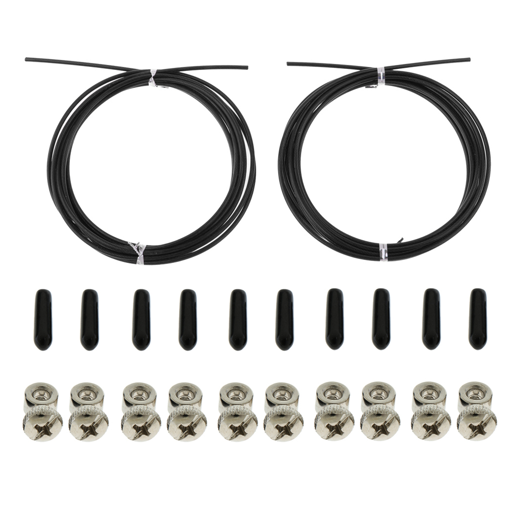 Replacement 5 Pairs Spare Speed Jump Rope Screws End Caps with 2pcs Skipping Rope Cable Cord Replacement - Select Colors