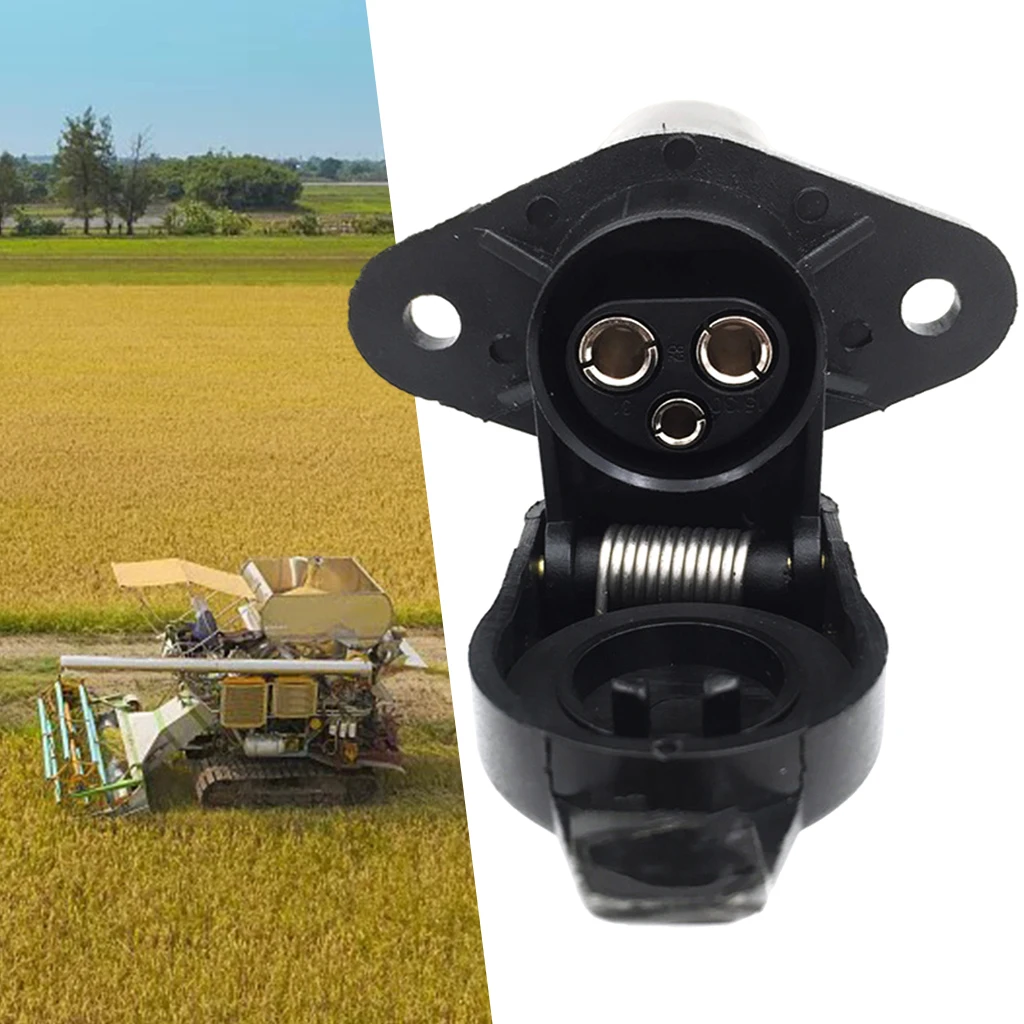 12V 3 Pin Plug Socket Connector Adapter Car Auto Waterproof for Agricultural Machinery Truck Tractor Parts Accessories
