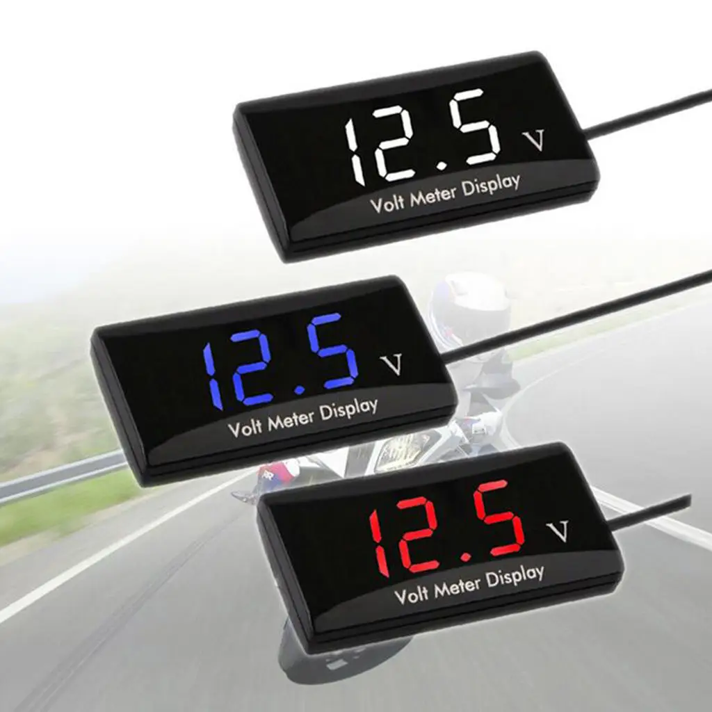 HOT DC 12V Car Motorcycle Digital LED Panel Voltage Volt Meter Display Voltmeter 
