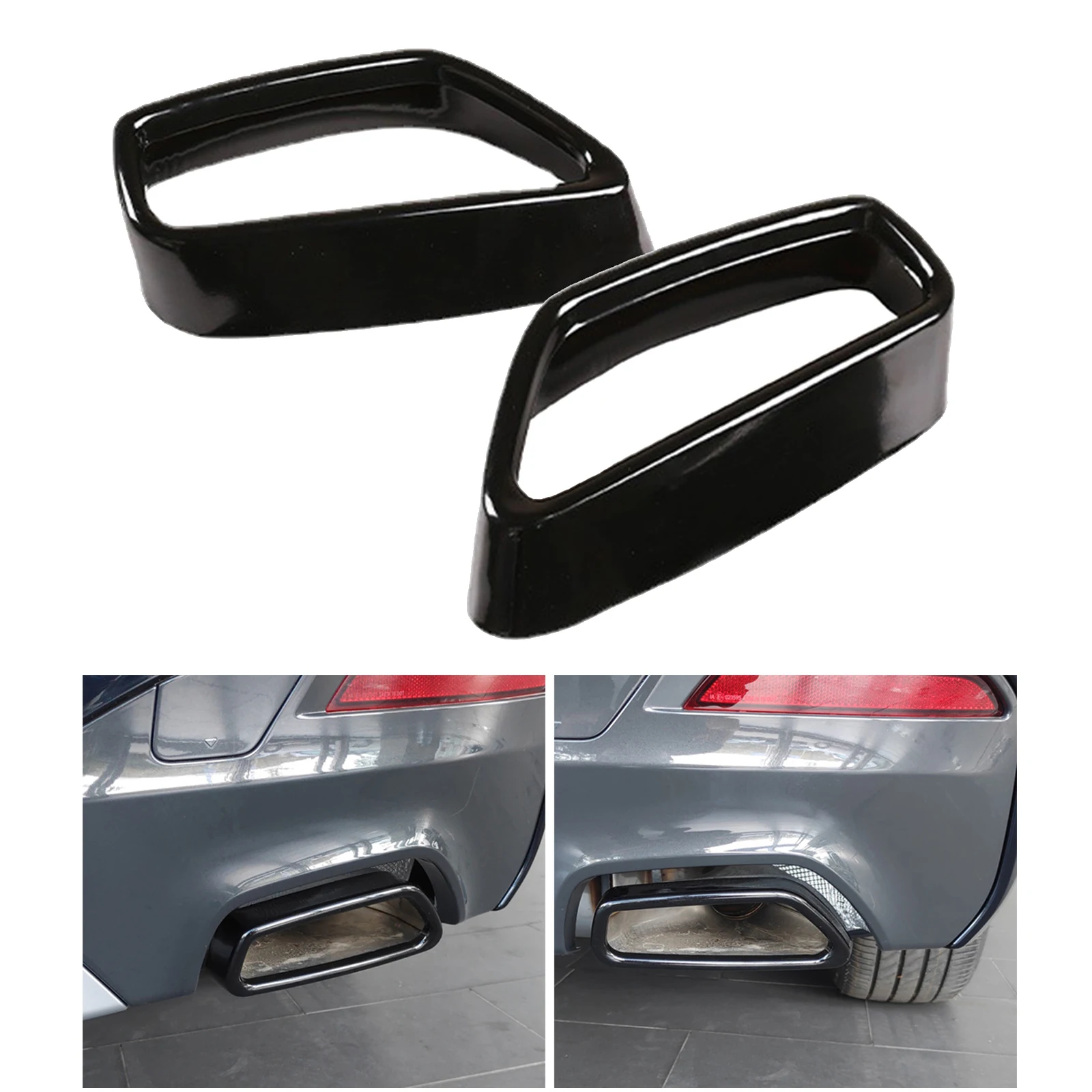 2Pcs Car Rear Exhaust Muffler Pipe Cover Trim fits for BMW 5 G30 G38 2018-2021, Professional