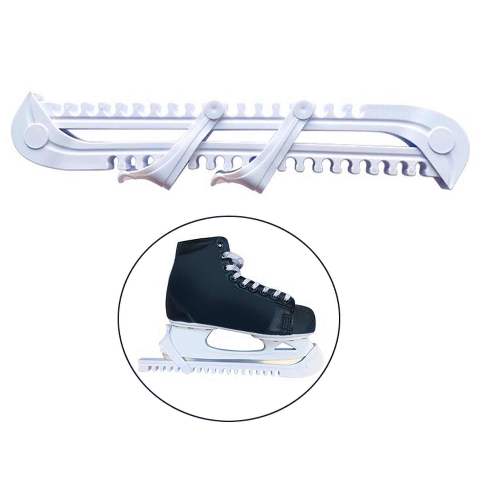 Adjustable Ice Hockey Figure Skate Blade Cover Ice Skate Blade Guards Protection Adjustable Straps, Custom Fit for Kids Adults