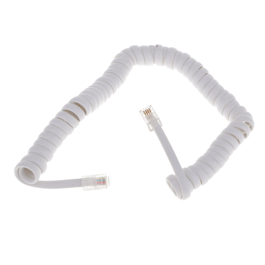 5.7ft Telephone Handset Extension Cord Curly Line Cable RJ11