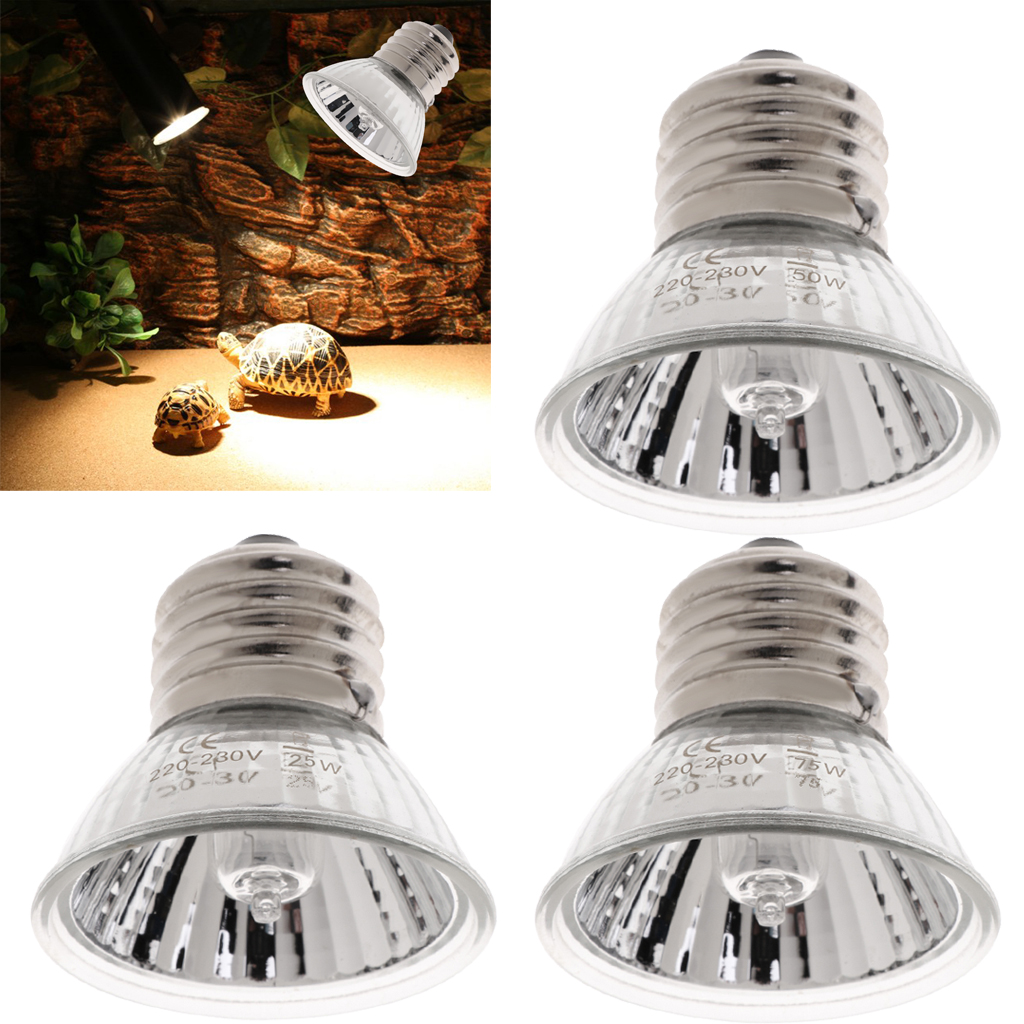E27 220V Reptile Amphibian Vivarium Pet Habitat Lighting UVA UVB Lamp Heat Light