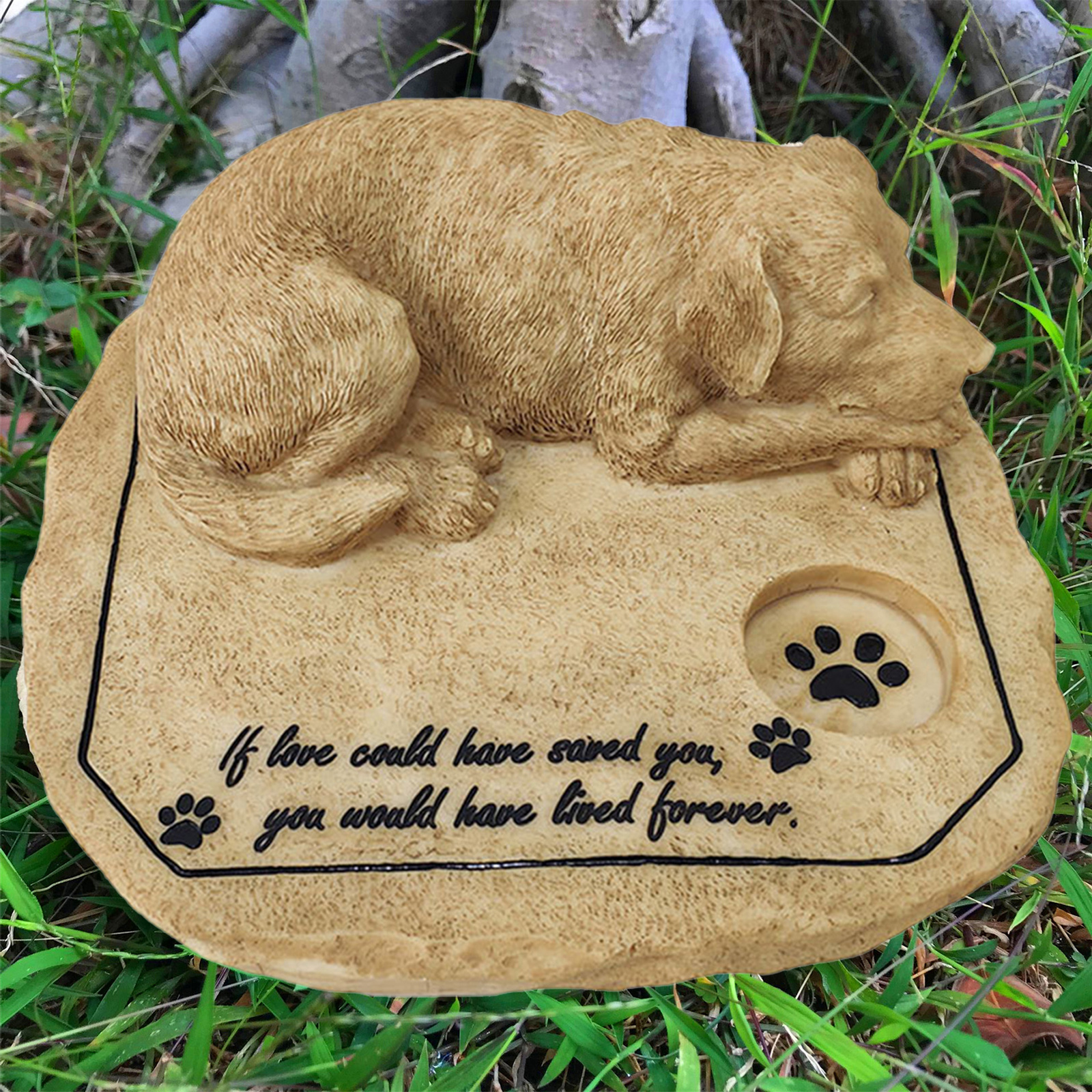 Puppy Gravestone Pet Memorial Stone Grave Pet Tombstone Memorial Ornament 3D Dog Tombstone Monument Garden Decoration Ornaments