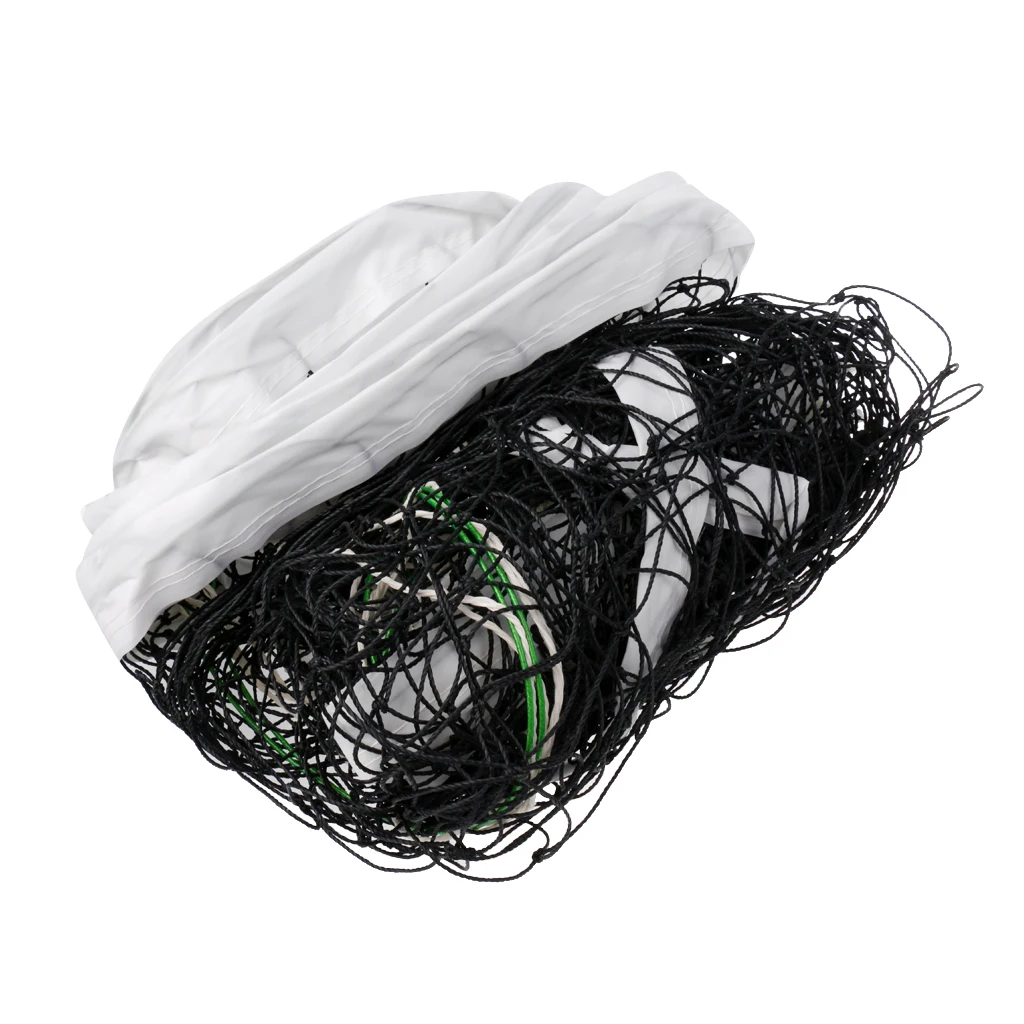 Foldable Standard Official Size Outdoor Indoor Beach Volleyball Net Sports Netting with Steel Cable and Pouch