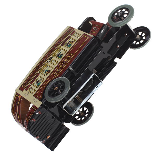 New Arrivals Tin Wind-up Double-decker General Omnibus Collectibles Tin Toy Classic Creative Gift for Kids Children Adults Toy