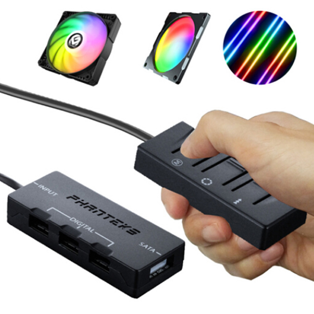 2021 3pin Computer Digital RGB Controller Hub 3 Button Sync