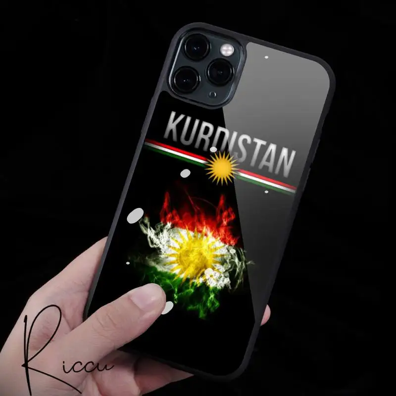 wholesale Kurdistan Flag Phone Case Rubber for iPhone 12 11 Pro Max XS 8 7 6 6S Plus X 5S SE 2020 XR 12Mini case iphone 8 plus waterproof case