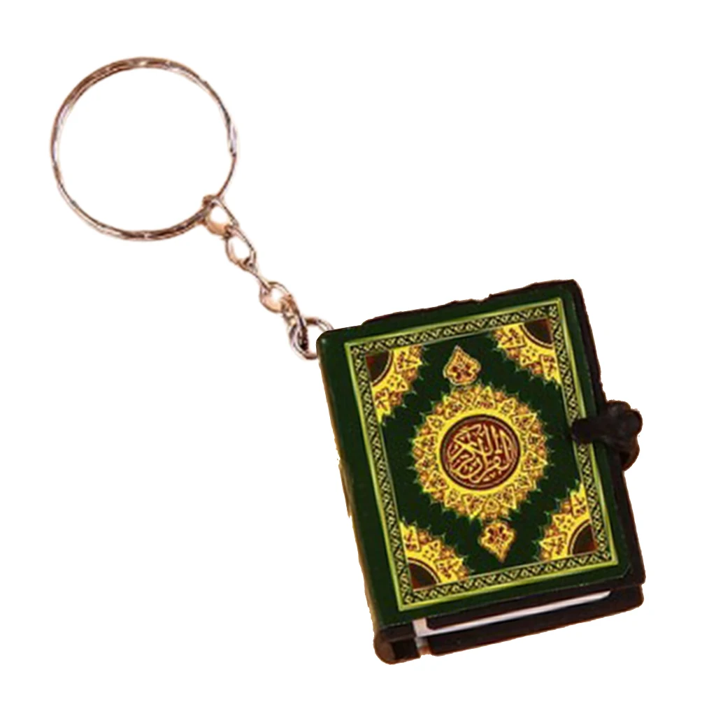 Mini Islam Ark Quran Keychain The Koran Muslim Keyring Hanging Memorial Gift