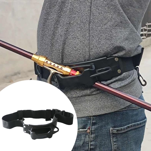 Support Stand up Harness Equipment Black Pole Belt Fishing Rod Holder Belt  for Father Outdoor Lure Fishing Men - AliExpress