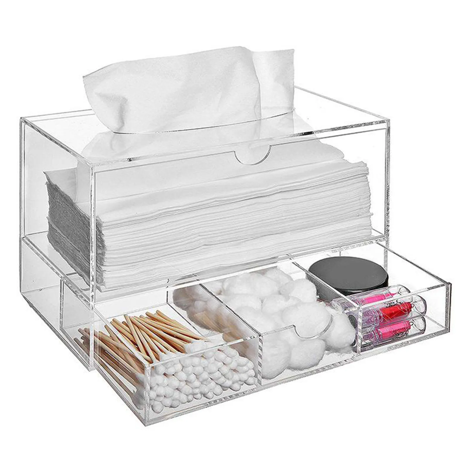 New Acrylic Cosmetic Makeup Organizer Shelf Rack Drawers Storage Box Display