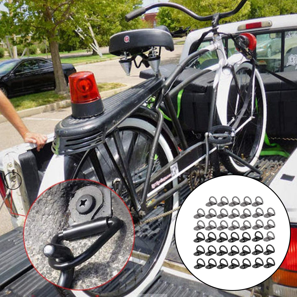 40 Pieces Steel D Shape Tie Downs Lashing Rings Heavy Duty for Loads on Trailers Cargo RV Safe and Secure Hauling