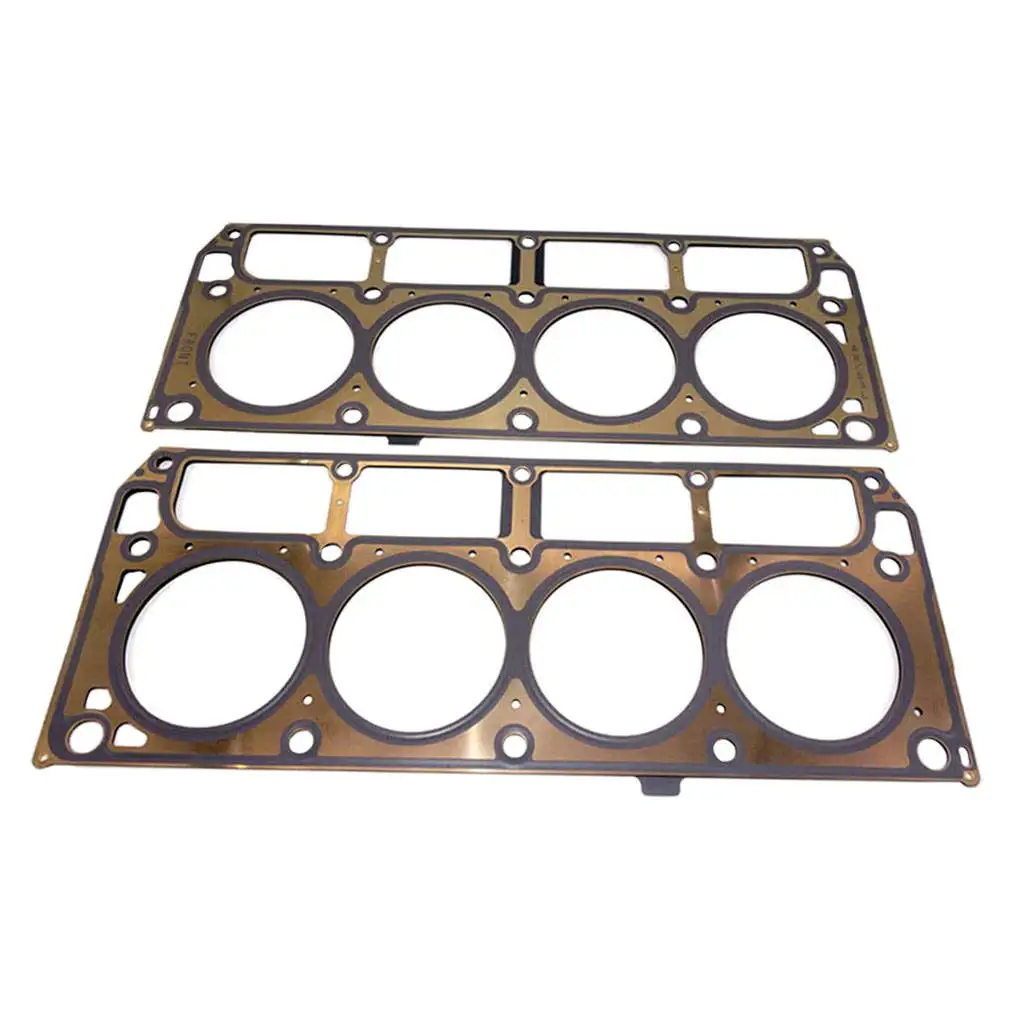 2x Cylinder Head Gaskets Plastic Gold Vehicle Parts Fits for Chevrolet 4.8L 5.3L 5.7L 12589226 Engines Acceories LS LS1 LS6