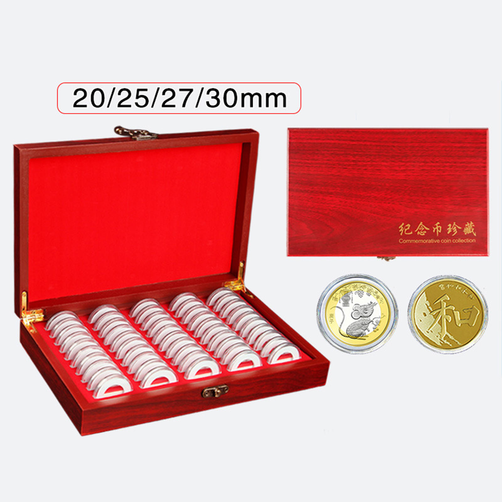 Coin Holder50 Pieces Collection Collection Box Decorative Display Case for Coins / Medals 20/25/27/30MM