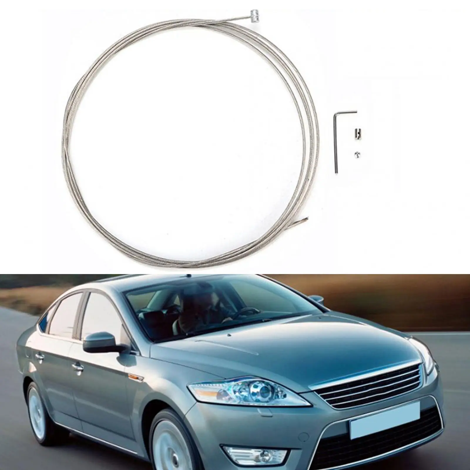 8.2ft Car Handbrake Replacement Broken Snapped Bonnet Release Cable Fix Repair Kit fits for Ford Mondeo MK4 2007-2021