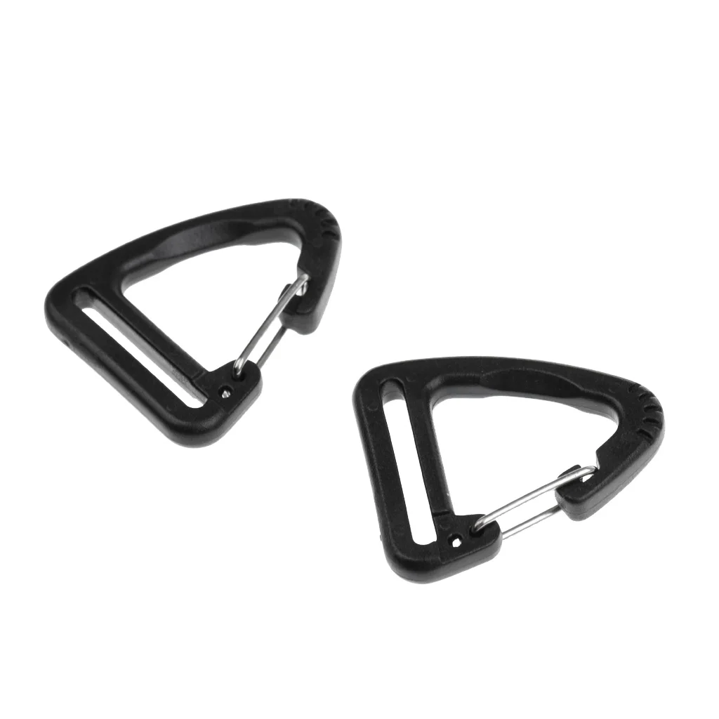 10Pcs Plastic Buckles Hook Climbing Carabiner Hanging Keychain Link Strap for Heavy-duty Mountaineering Rock Climbing Accessory