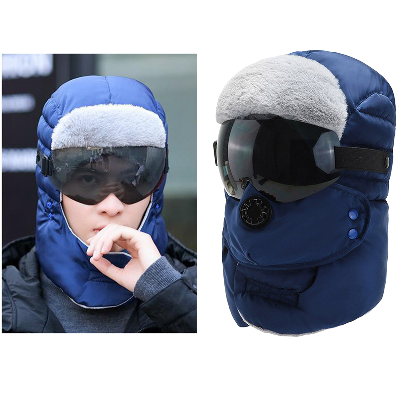 Unisex Balaclava Winter Warm Hat Trapper Cap Face  Eye Protection Windproof