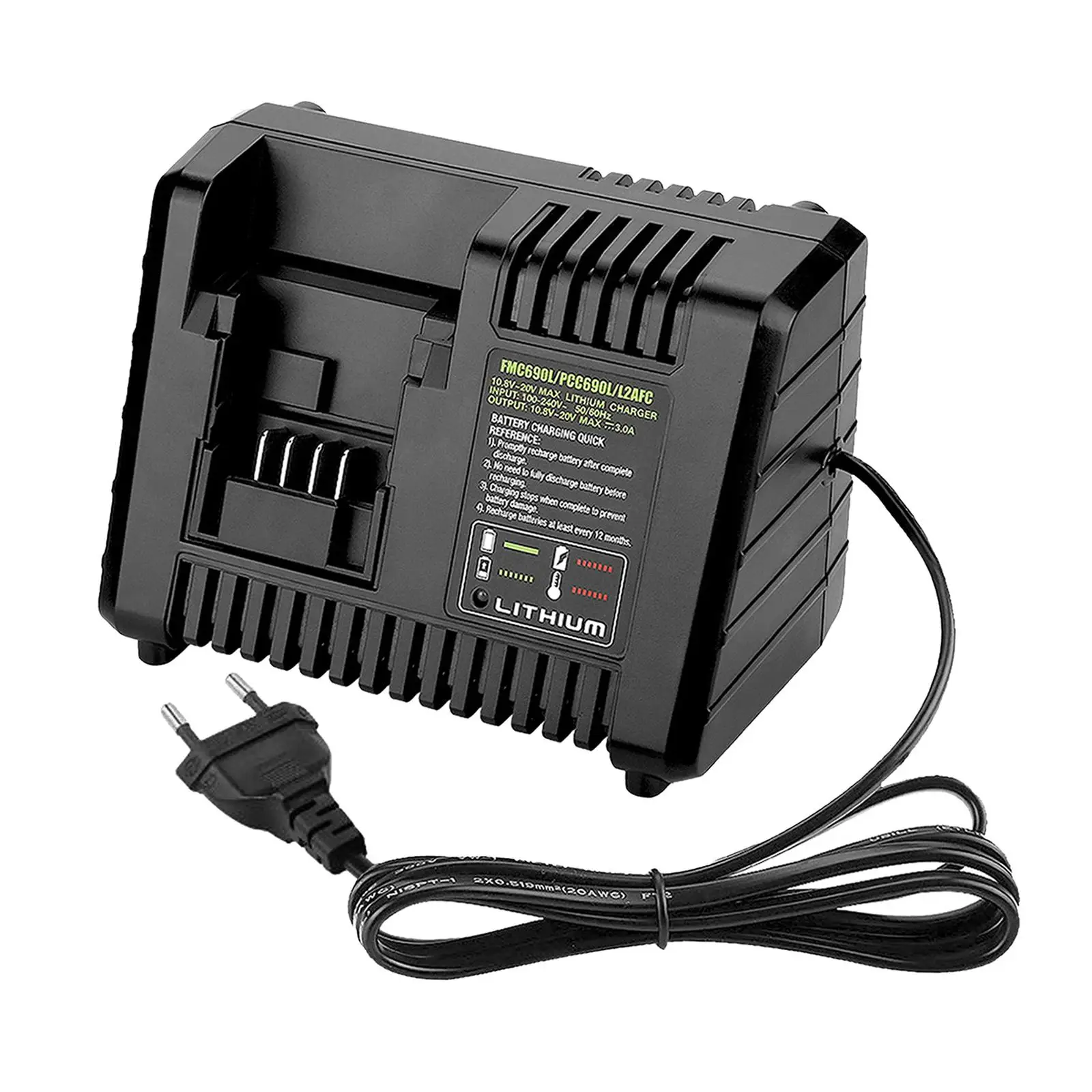 Battery Charger for Black&Decker LBX4020 LB2X4020 LB2X3020-OPE EU Plug