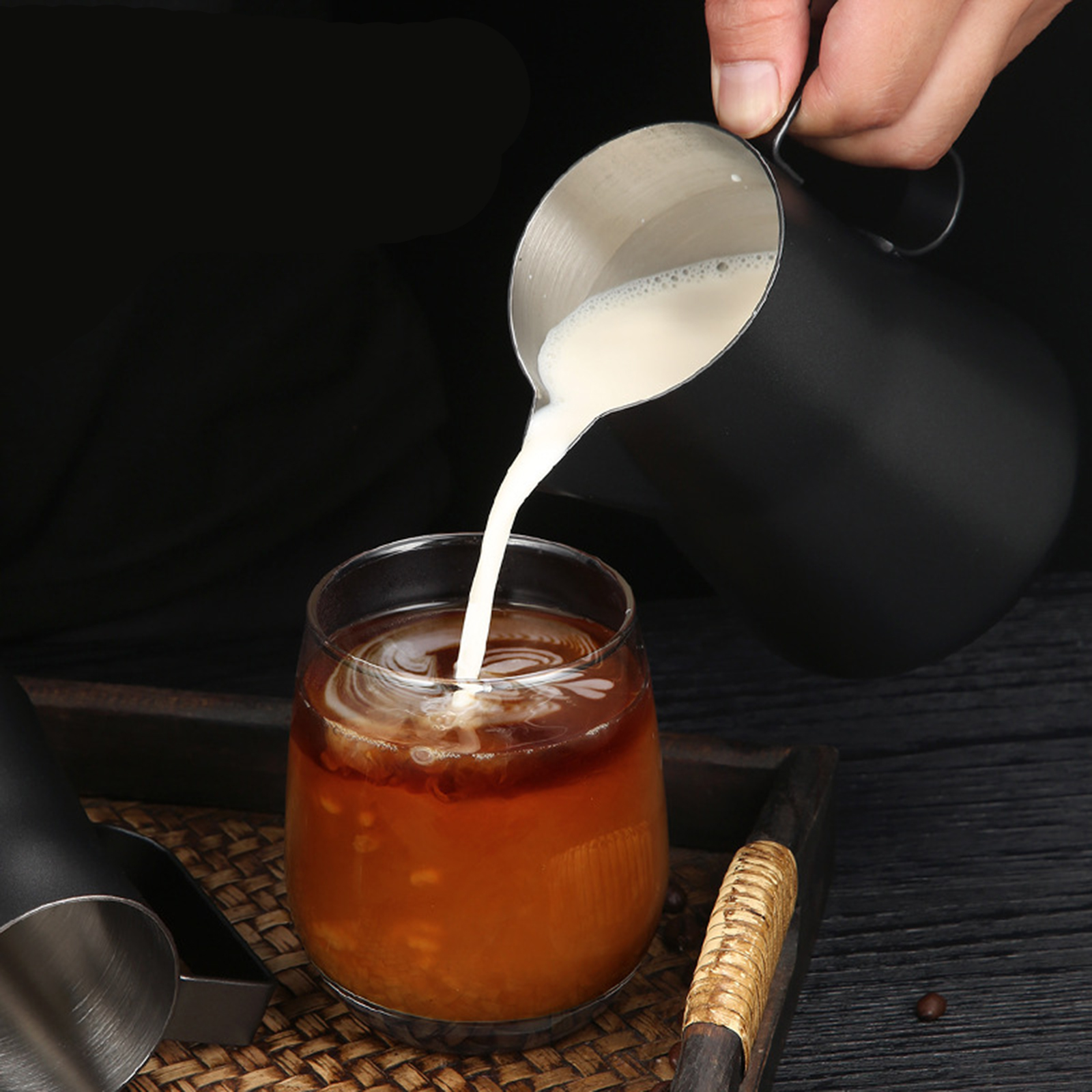 Milk Frother Coffee Milk Frother Cup Latte Art Jug Milk Steaming Jug Milk Frother