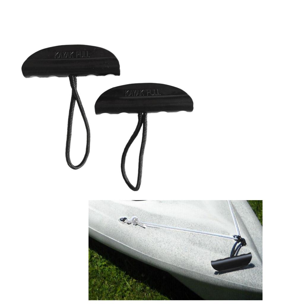2 Pieces Lightweight Nylon Inflatable Boat Canoe Kayak Carry Grip Pull Handle & Cord Replacement