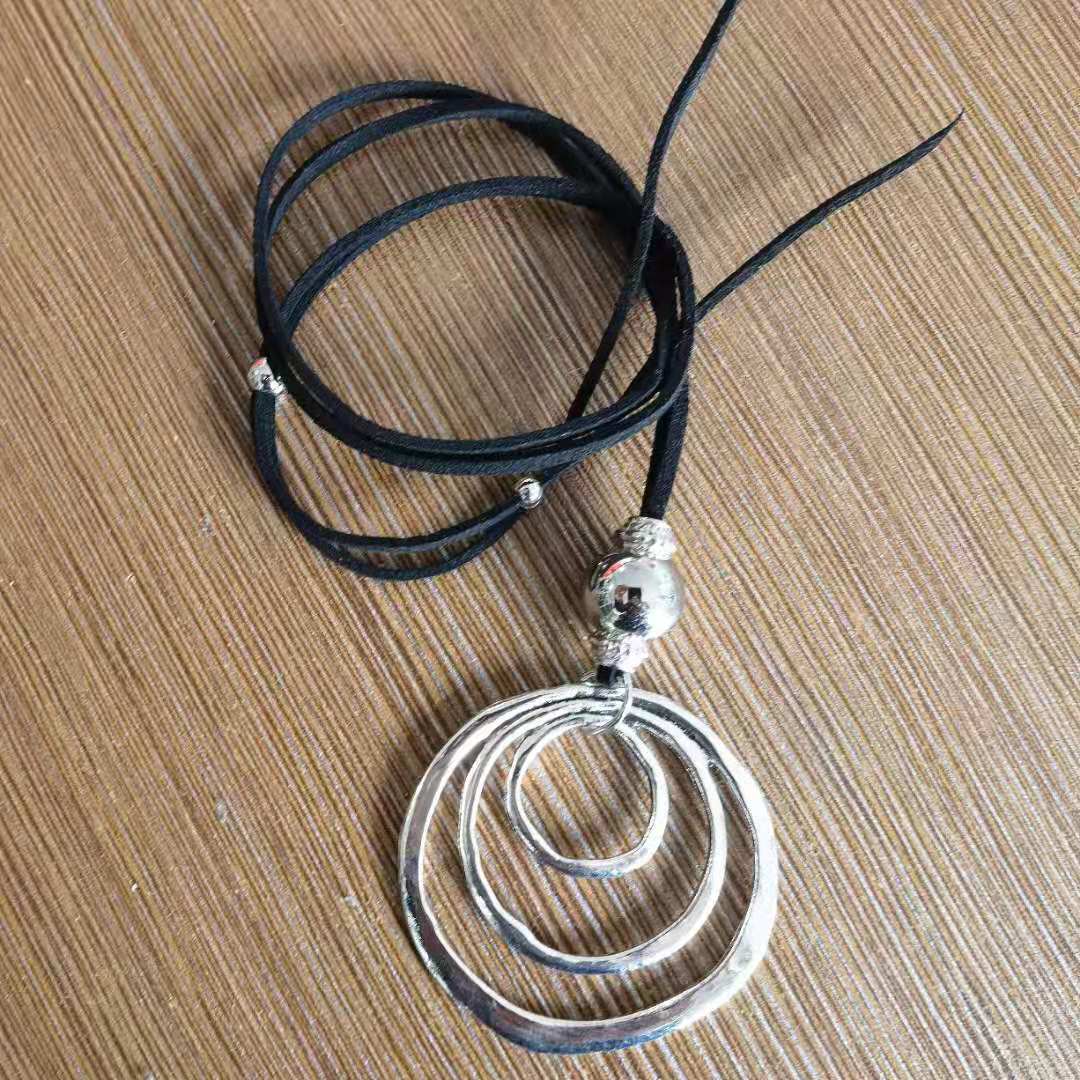 Boho Necklace Leather Cord Necklace 