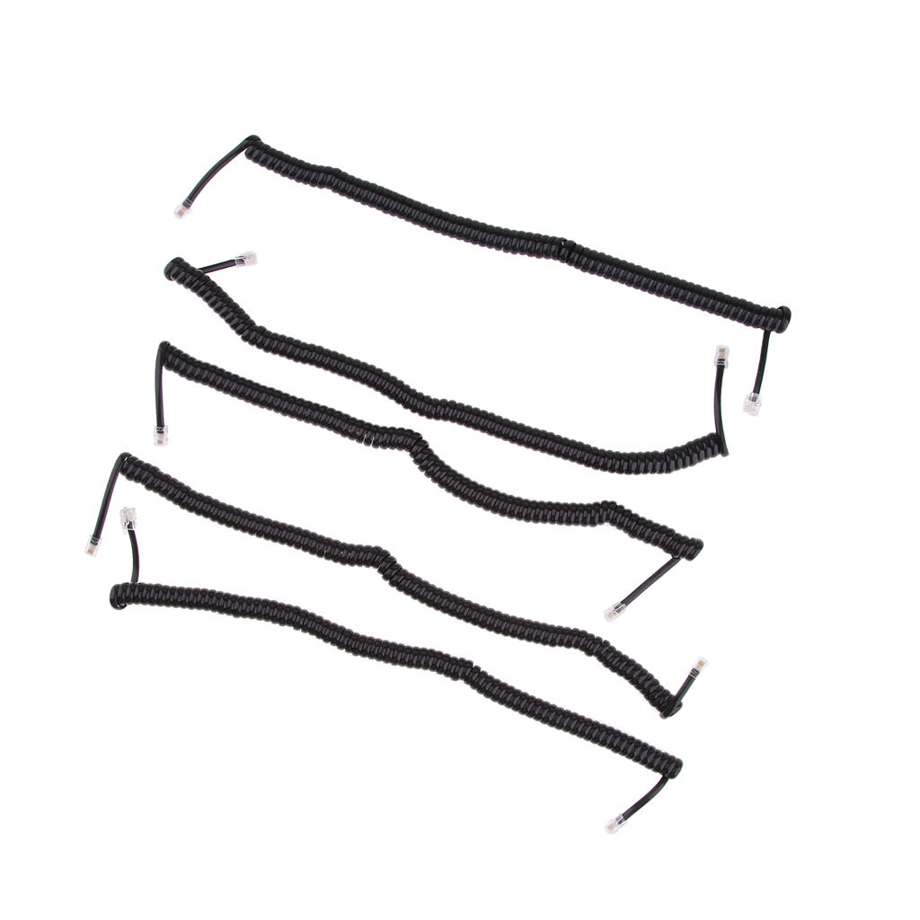 Telephone Handset Cord Cable Spiral Coiled Length 1.25 To 9.8ft