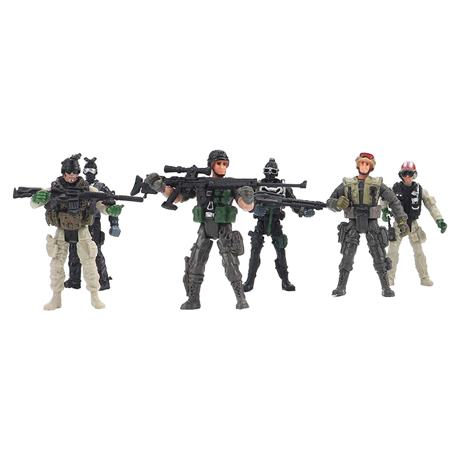 American Army Soldiers Movable Joint w/ Gun Model Figure Gifts Collectible