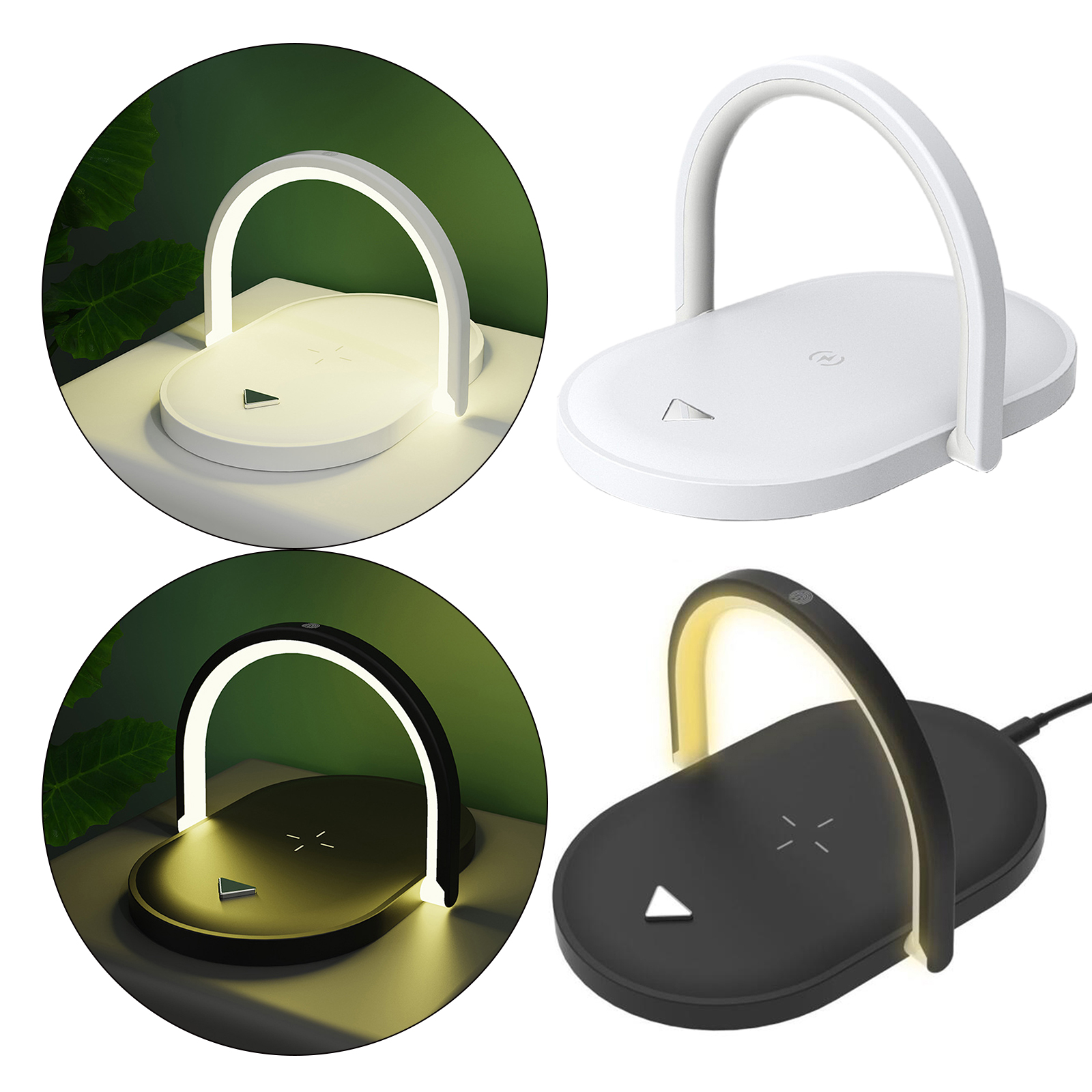 10W Qi Fast Wireless Charger Table Lamp Phone Holder Night Light Pad Phone Stand Desk Lamp