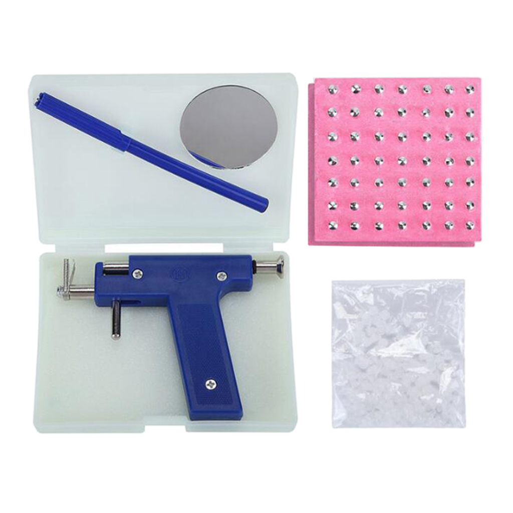 Ear Nose Navel  Kit Set Women Men 49x Ear Studs DIY Earring Finding