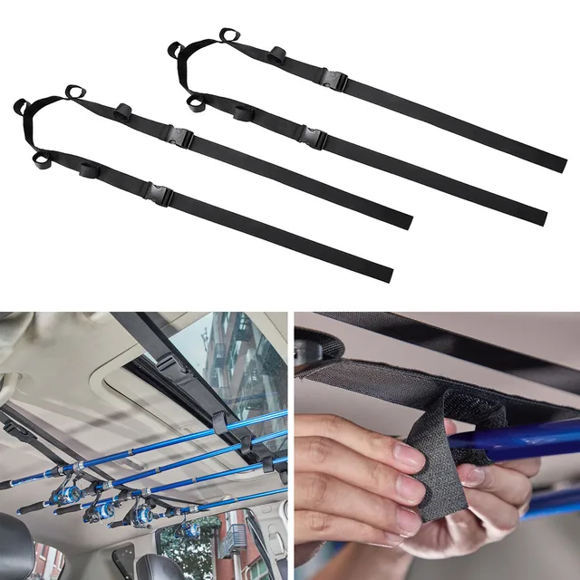 5 Slot Vehicle Fishing Rod Rack Pole Holder Belt Strap Carrier Truck SUV Car  Save Most Of The Space In The Car - AliExpress