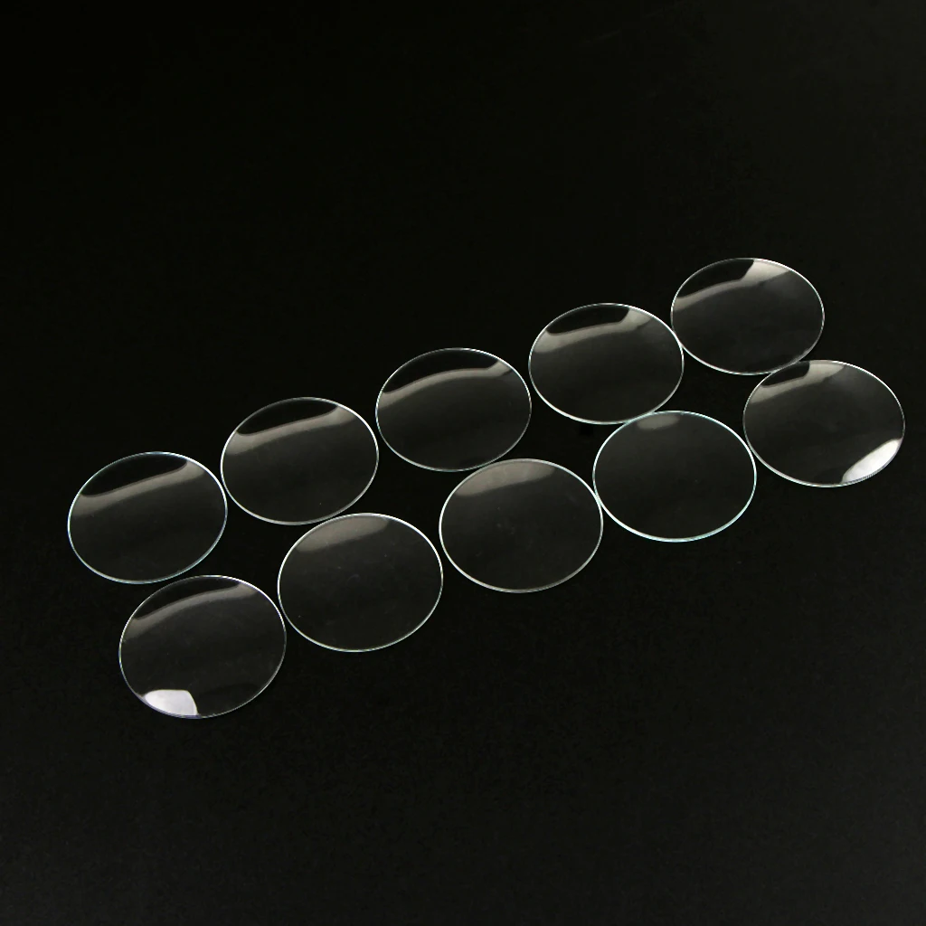 10 Pieces 28/29/30/31/32 / 33mm Dia Double Convex Lens Watch Glass Replacement Part