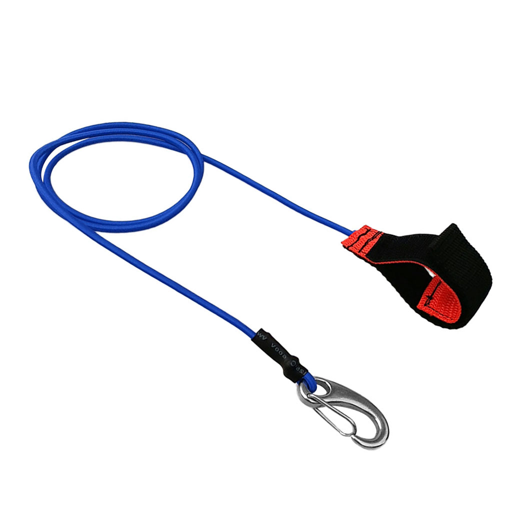 Durable Kayak Paddle Leash Fishing Rod Holder Safety Lanyard Carabiner Clip
