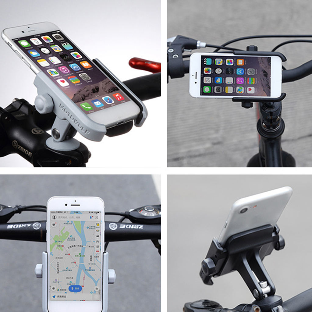 Universal Motorcycle Cell Phone Mount Holder for ATV Scooter Moped Chopper Cruiser on Handbars