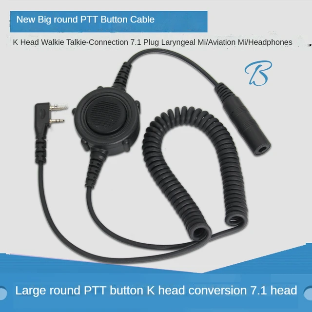 Talkie-walkie à Conduction télescopique, casque tactique à Tube d'air porté  au cou avec adaptateur de prise U94 K et doigt PTT - AliExpress