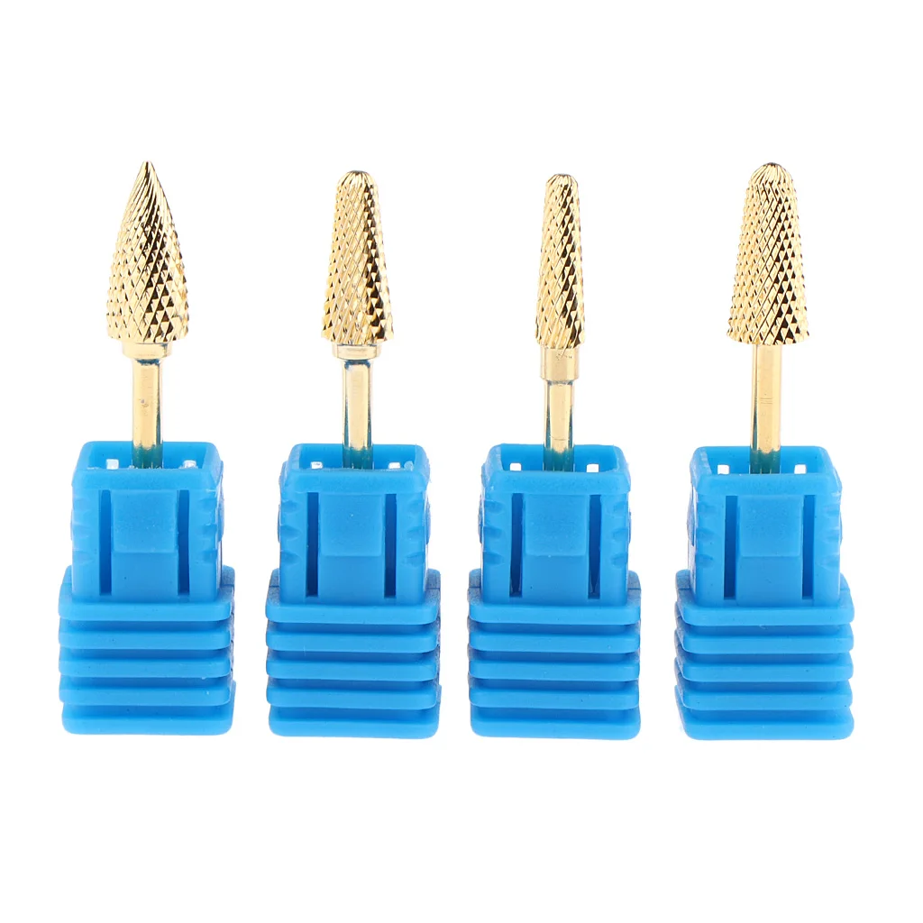 MagiDeal Gold Alloy Nail Art Bit 3/32 `` Electric Manicure Drill 4