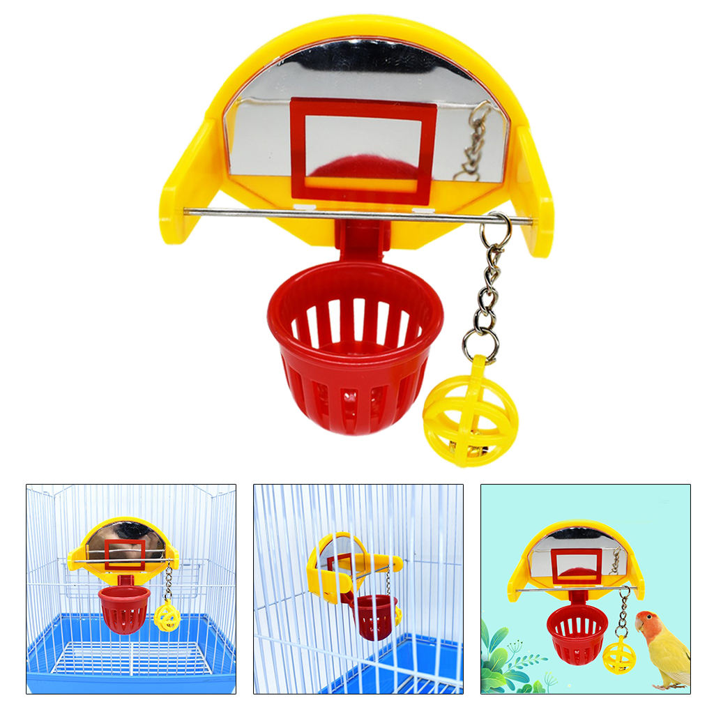 Bird Playground Trick Basketball Stacking Foraging Toy for Conure Chicken Cage Education Play Activity Foot Toys